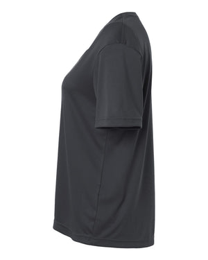 CORE365 CE10W Women's Capital Performance T-Shirt, side view - Carbon
