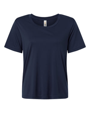CORE365 CE10W Women's Capital Performance T-Shirt, front view - Classic Navy