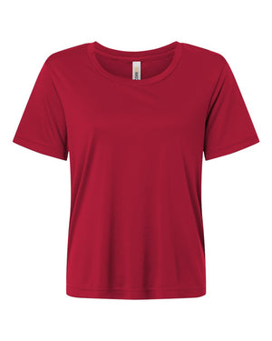 CORE365 CE10W Women's Capital Performance T-Shirt, front view - Classic Red