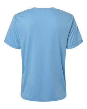 CORE365 CE10W Women's Capital Performance T-Shirt, back view - Columbia Blue