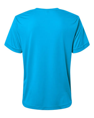 CORE365 CE10W Women's Capital Performance T-Shirt, back view - Electric Blue