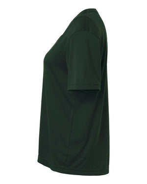 CORE365 CE10W Women's Capital Performance T-Shirt, side view - Forest