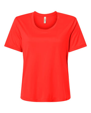 CORE365 CE10W Women's Capital Performance T-Shirt, front view - Marina Red
