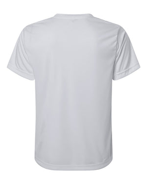 CORE365 CE10W Women's Capital Performance T-Shirt, back view - Platinum