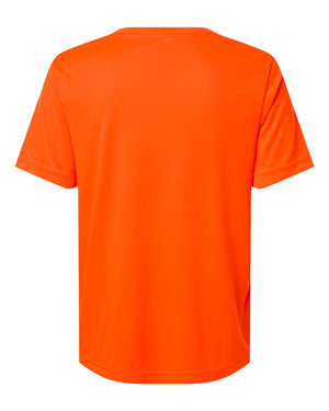 CORE365 CE10W Women's Capital Performance T-Shirt, back view - Safety Orange