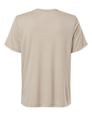 CORE365 CE10W Women's Capital Performance T-Shirt, back view - Stone