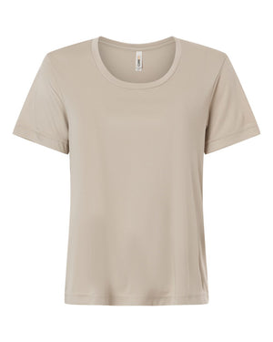 CORE365 CE10W Women's Capital Performance T-Shirt, front view - Stone