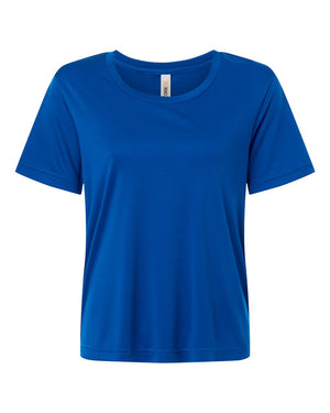 CORE365 CE10W Women's Capital Performance T-Shirt, front view - True Royal