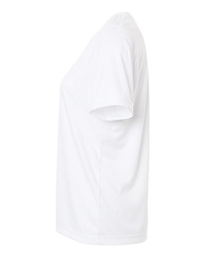 CORE365 CE10W Women's Capital Performance T-Shirt, side view - White