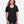 CORE365 CE111W Women's Fusion ChromaSoft™ Performance T-Shirt, model front view - Black
