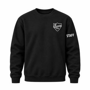 Cedarcrest Elementary L00540 black garment white-background STAFF sleeve mockup