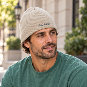 Columbia 118518 Whirlibird™ Watch Cap Beanie in Dark Stone — square lifestyle photo matched to the actual garment