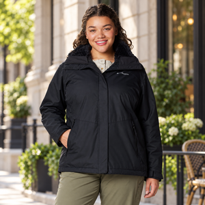 Columbia 208782 Women's Bugaboo™ III Fleece Interchange Jacket in Black — square lifestyle photo matched to the actual garment