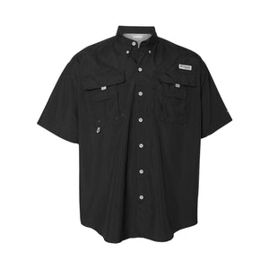 Columbia 212464 Men's PFG Bahama™ II Short Sleeve Shirt in Black — genuine manufacturer product photograph, square format