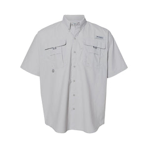 Columbia 212464 Men's PFG Bahama™ II Short Sleeve Shirt in Cool Grey — genuine manufacturer product photograph, square format