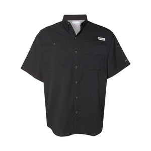 Columbia 212468 Men's PFG Tamiami™ II Short Sleeve Shirt in Black — genuine manufacturer product photograph, square format