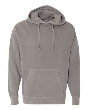 Comfort Colors 1567 Grey Unisex Garment-Dyed Hooded Sweatshirt, product front view