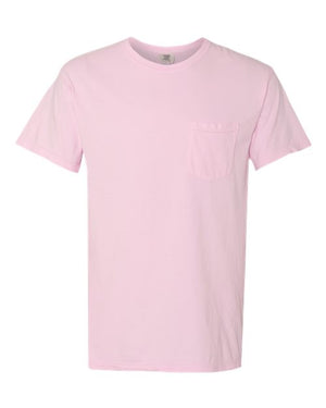 Comfort Colors 6030 Blossom Unisex Garment-Dyed Heavyweight Pocket T-Shirt, product front view