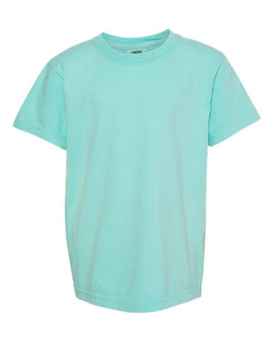 Comfort Colors 9018 Chalky Mint Youth Garment-Dyed Heavyweight T-Shirt, product front view