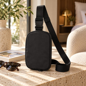 Comfort Colors CCSB0 Explorer Sling Bag on a boutique hotel console