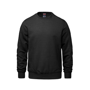 CSW 24/7 L00540 Crew adult crewneck sweatshirt in Black – front view