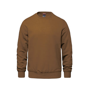 CSW 24/7 L00540 Crew adult crewneck sweatshirt in Caramel – front view