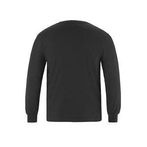 CSW 24/7 Breeze S05615 adult long sleeve crewneck T-shirt, back view - Black