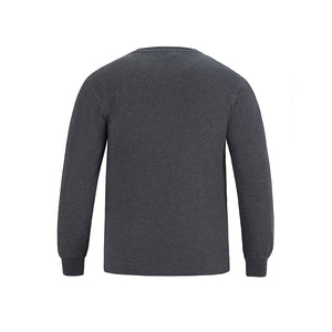 CSW 24/7 Breeze S05615 adult long sleeve crewneck T-shirt, back view - Charcoal Heather