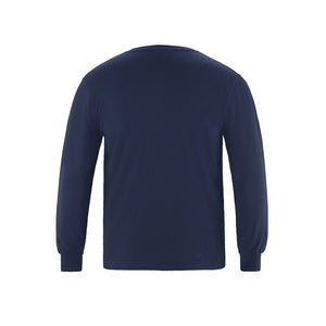 CSW 24/7 Breeze S05615 adult long sleeve crewneck T-shirt, back view - Navy