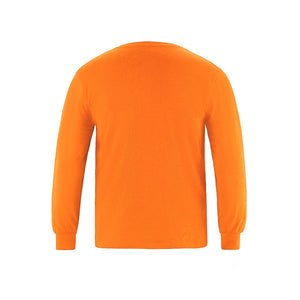 CSW 24/7 Breeze S05615 adult long sleeve crewneck T-shirt, back view - Orange