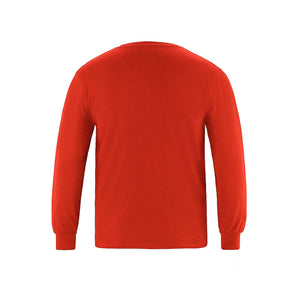 CSW 24/7 Breeze S05615 adult long sleeve crewneck T-shirt, back view - Red
