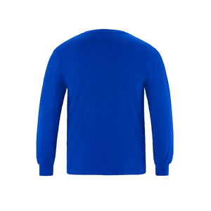 CSW 24/7 Breeze S05615 adult long sleeve crewneck T-shirt, back view - Royal Blue