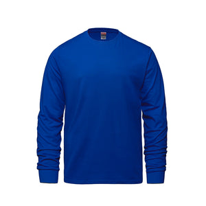 CSW 24/7 Breeze S05615 adult long sleeve crewneck T-shirt, front view - Royal Blue