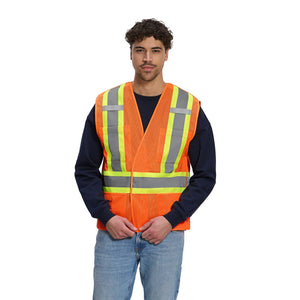 CX2 L01155 Sentinel Mesh Hi-Vis Tear-Away Safety Vest - supplier garment view 10
