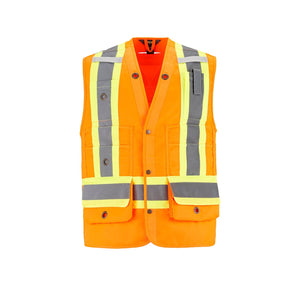 CX2 L01190 Surveyor Hi-Vis Multi-Pocket Safety Vest - supplier garment view 7