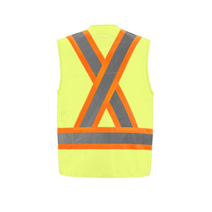 CX2 L01190 Surveyor Hi-Vis Multi-Pocket Safety Vest - supplier garment view 8