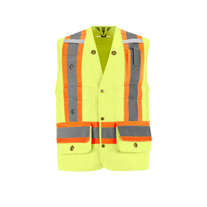CX2 L01190 Surveyor Hi-Vis Multi-Pocket Safety Vest - supplier garment view 5
