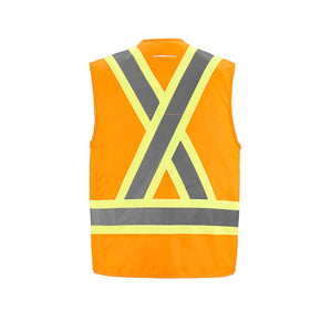 CX2 L01190 Surveyor Hi-Vis Multi-Pocket Safety Vest - supplier garment view 6