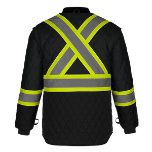 CX2 L01275 Kenworth 5-in-1 removable quilted inner jacket in Black — actual supplier back view