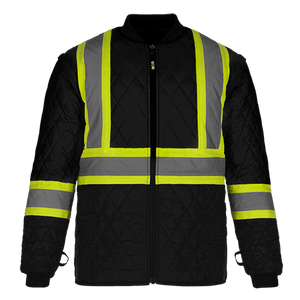 CX2 L01275 Kenworth 5-in-1 removable quilted inner jacket in Black — actual supplier front view