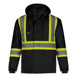 CX2 L01275 Kenworth 5-in-1 outer parka in Black — actual supplier front view