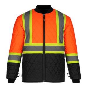 CX2 L01275 Kenworth 5-in-1 removable quilted inner jacket in Hi-Vis Orange — actual supplier front view