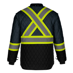 CX2 L01275 Kenworth 5-in-1 removable quilted inner jacket in Navy — actual supplier back view