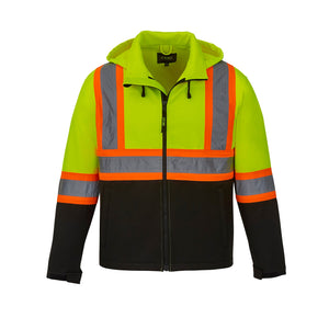 CX2 L01305 Shield Hi-Vis Softshell Jacket - garment view 1