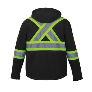 CX2 L01305 Shield Hi-Vis Softshell Jacket - garment view 4