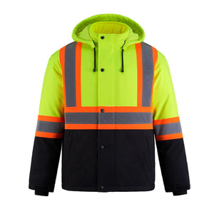 CX2 L01310 Freightliner Hi-Vis Insulated Softshell Jacket - supplier garment view 3