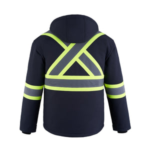 CX2 L01310 Freightliner Hi-Vis Insulated Softshell Jacket - supplier garment view 8