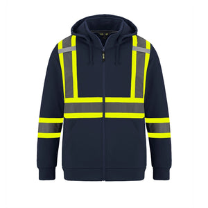CX2 L01380 Infinity Hi-Vis Full Zip Detachable Hood Hoodie - supplier garment view 7
