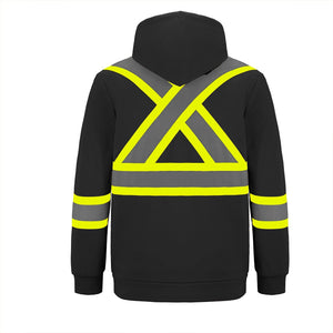CX2 L01380 Infinity Hi-Vis Full Zip Detachable Hood Hoodie - supplier garment view 2