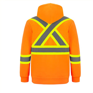 CX2 L01380 Infinity Hi-Vis Full Zip Detachable Hood Hoodie - supplier garment view 4